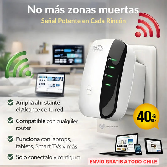 WiFi Max Hogar - Repetidor de señal Wi-FI - SEÑAL EN CADA RINCÓN