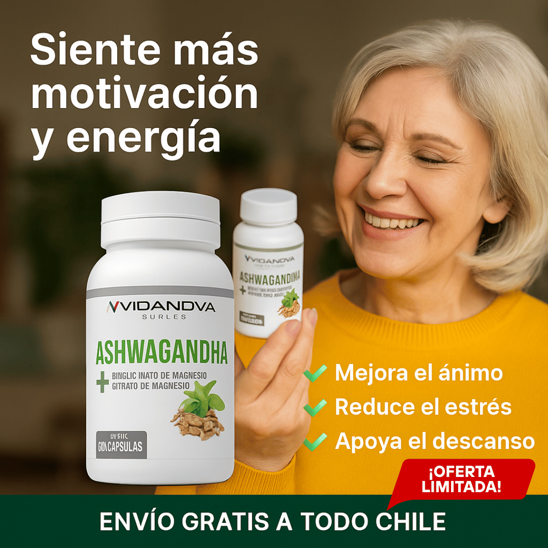 Suplemento Ashwagandha + Magnesio – Energía y Ánimo – Siéntete activo y motivado en solo 2 semanas