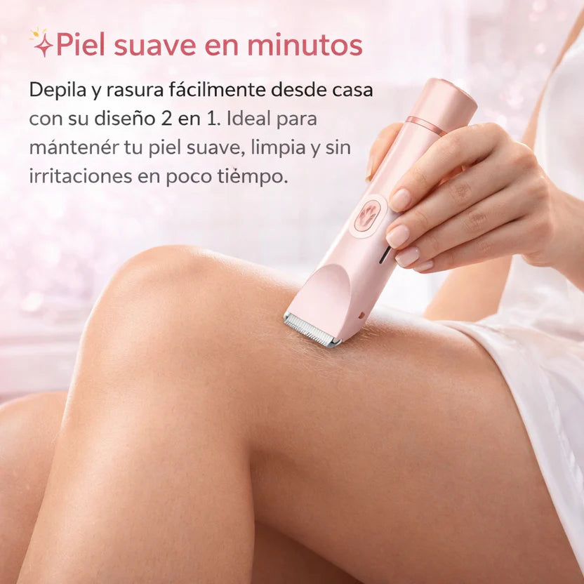 SilkSmooth -Depiladora Femenina 2 en 1 – Piel Suave al Instante, Sin Dolor