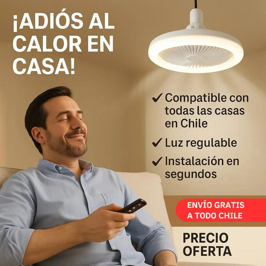 LED Ventilador 3 EN 1 - Refresca, Ilumina y Aromatiza tu espacio en segundos