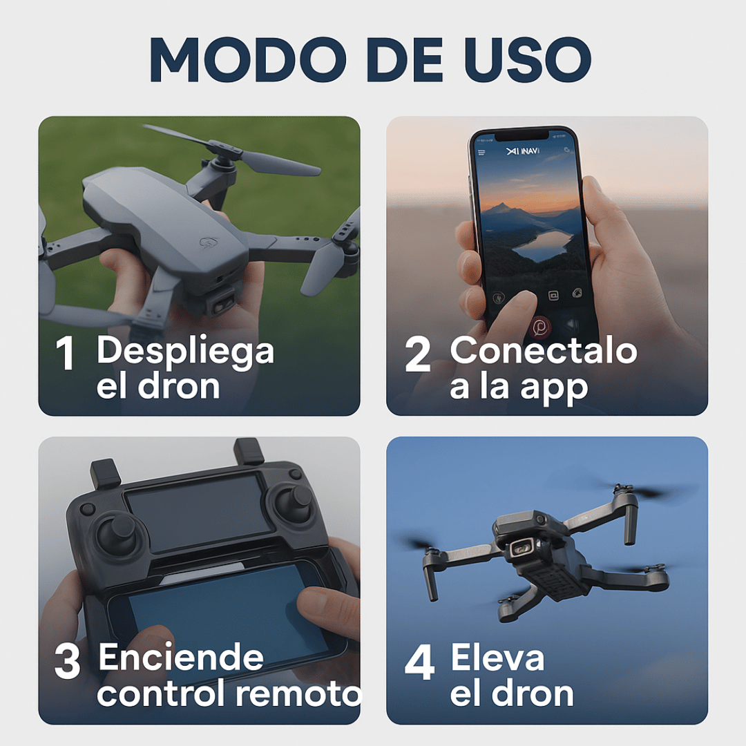 Dron plegable para niños – Explora, graba y juega