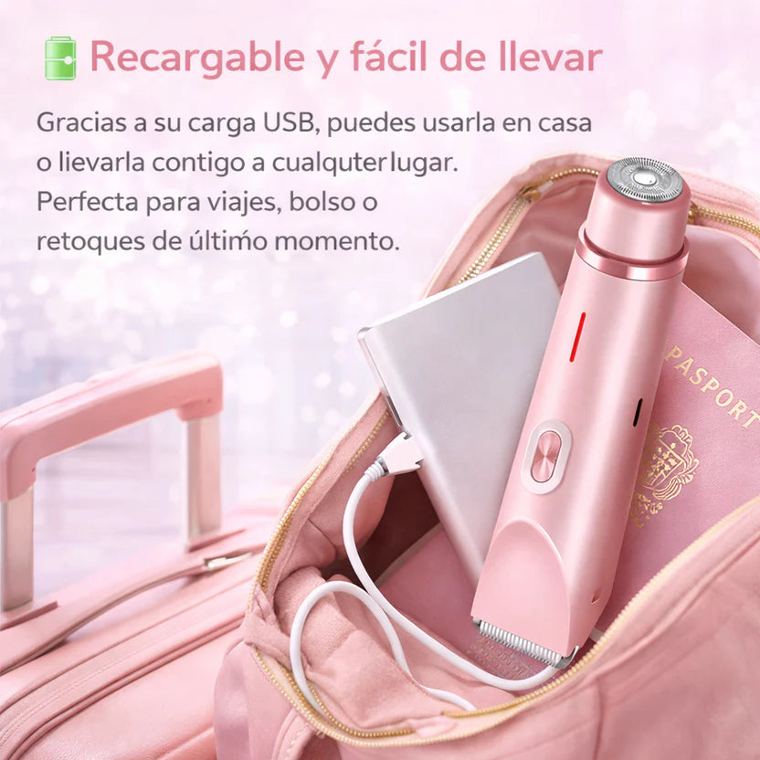 SilkSmooth -Depiladora Femenina 2 en 1 – Piel Suave al Instante, Sin Dolor