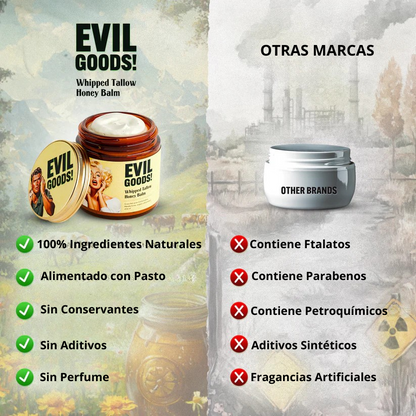 EVIL GOODS – Bálsamo Natural de Miel y Sebo para cuerpo, rostro y labios
