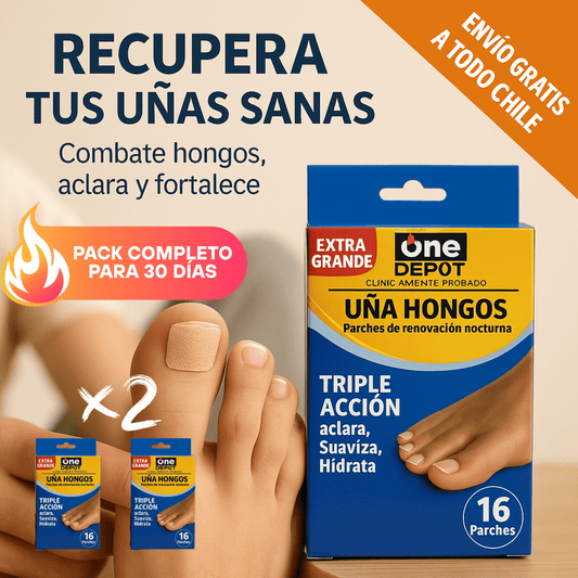 Parches ANTI-HONGO - combate hongos, aclara y refuerza tus uñas