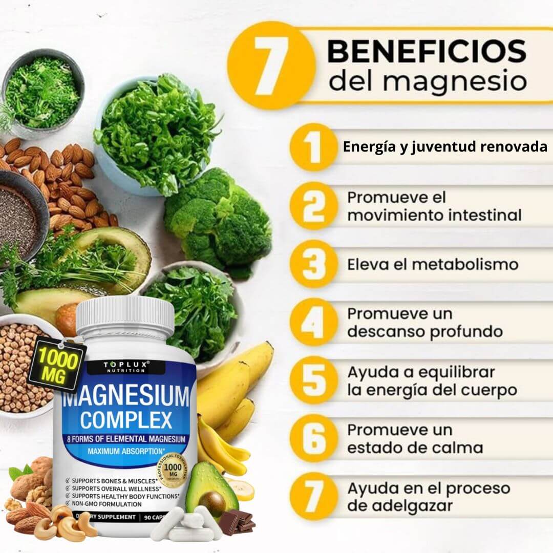 Magnesio Complex 8 formas de magnesio – Recuperación Muscular y Energía
