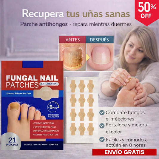 Parches ANTI-HONGO - combate hongos, aclara y refuerza tus uñas